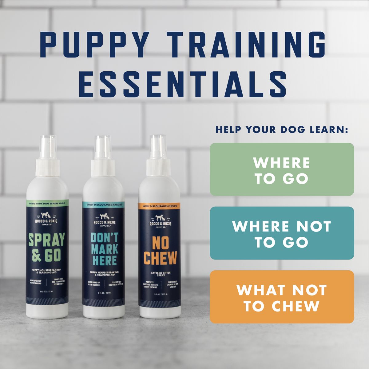 Rocco & Roxie Dog Bitter Spray Deterrent Anti Chew Repellent - 8oz - thumbnail 10