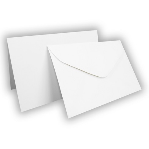 50 Matte White 4x6 Blank Folding Cards And Coordinating Sized Banker Style Envelopes Disney Target