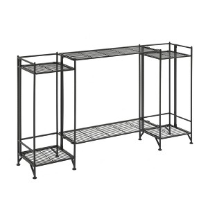 Breighton Home 32.75" Xtra Storage 2 Tier Tall Folding Metal Shelves with Set of 2 Deluxe Extension Shelves in - 1 of 4