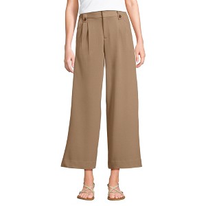 Lands' End Women's Soft Polish High Rise Wide Leg Crop Pants - 1 of 3