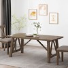 NicBex Dining Table for 4 Kitchen Table Modern Rectangle Dining Table with Wooden Legs for Kitchen and Dining Room - 3 of 4