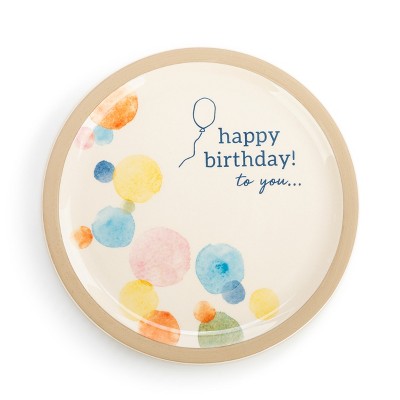 DEMDACO Happy Birthday! Plate White