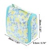 Unique Bargains Women's Flowers Travel Organizer Toiletry Bag Blue 1 Pc - 2 of 3