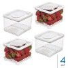 iDesign Small Fridge Produce Bin with Drainage Tray - Set of 2 - Clear - 2 of 4