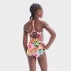 Girls' Sunrise Blooms Floral Printed One Piece Swimsuit - art class™ - 2 of 3