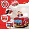 Etokfoks Pop Up Fire Truck Play Tent 1 Piece for Kids Ages 3 to 5 Indoor Outdoor Waterproof 44.1 x 27.5 x 27.5 Inches Easy Setup - 2 of 4