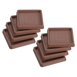 Unique Bargains Square Non-Slip Chair Leg Floor Protectors for Bed Stopper 8 Pcs - 1 of 4