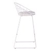 IHOMEADORE White Iron Stool Nordic Bar Stool Bar Chair Set of 2 - 4 of 4