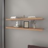 SEVOBAL Utility Storage Shelves Lyle Floating Shelves Set of Two Space-Saving Display Solution for Living Room, Beige, 9.8"*47.3"*1.5" - 2 of 4