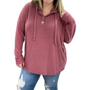 Women's Relaxed Fit Hoodie - honeyme - 1 of 3