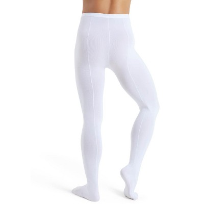 Capezio White Women's Ultra Soft Self Knit Waistband Transition Tight,  Small/medium : Target