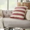 20"x20" Oversize Striped Print Square Throw Pillow Red - Mina Victory - 2 of 3