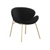 Sapphtopaz Modern Simple Velvet Dining Chairs Set of 2, Upholstered Side Accent Chairs Kitchen Chairs with Gold Metal Legs for Dining Room, Kitchen - 2 of 4