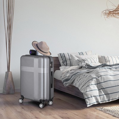3 Piece Light Weight Luggage Sets With Tsa Lock, ABS Suitcase Set With Hooks And Spinner Wheels For Travel, Multi-Color Available