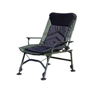 Sevobal Outdoor Portable Chairs Camping Lounge Chair with Detachable Footrest and Adjustable Backrest for Indoor, Green, 33.86"*24.41"*34.25" - 1 of 4
