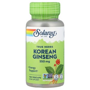 Solaray True Herbs, Korean Ginseng, 550 mg, 100 VegCaps - 1 of 4