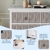 Garvee Fluted 6 Drawer Dresser with Wavefront Panels, Modern Wood Storage Cabinet for Bedroom, Nursery, Entryway, Closet, Light Wood - 3 of 4