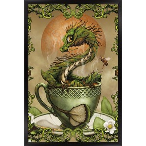 Trends International Stanley Morrison - Tea Dragon Framed Wall Poster Prints - 1 of 4