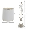 Yorkshire Home Table Lamps Modern Set of 2 Brushed Steel (Includes LED Light Bulb): Metal Body, Linen Shade, No Assembly Tools Needed - 2 of 4