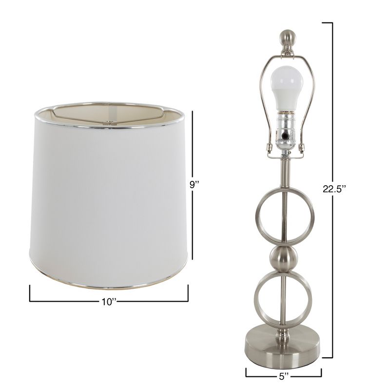 Table Lamps Modern Set of 2 Brushed Steel (Includes LED Light Bulb) - Yorkshire Home, 3 of 8