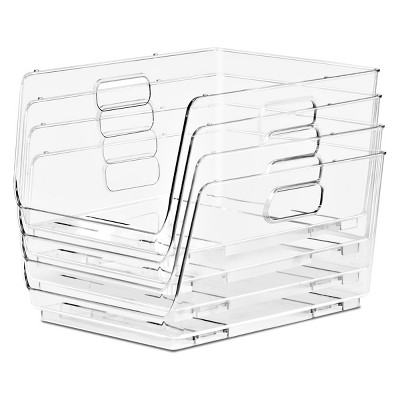 Sorbus 8 Pack Medium Stackable Open Front Storage Bins - For Pantry, Kitchen and Home Organization — фото 3