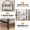 5-Tier Modern Arched Bookshelf – Tall Metal Frame & Wood Shelves for Living Room, Bedroom, or Home Office Storage - 4 of 4