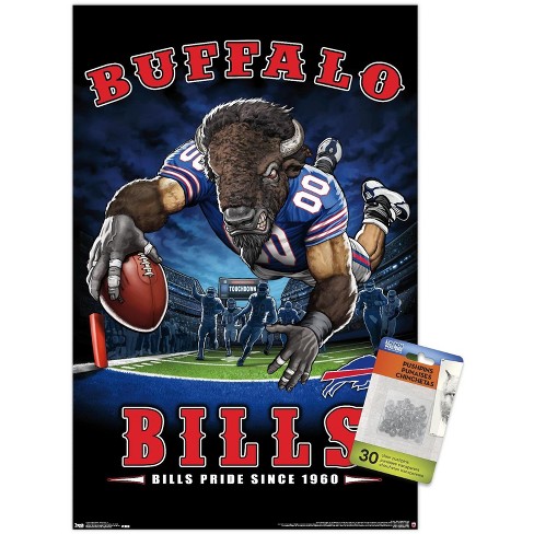 Trends International Nfl Buffalo Bills - Helmet 16 Unframed Wall Poster  Print Clear Push Pins Bundle 22.375 X 34 : Target