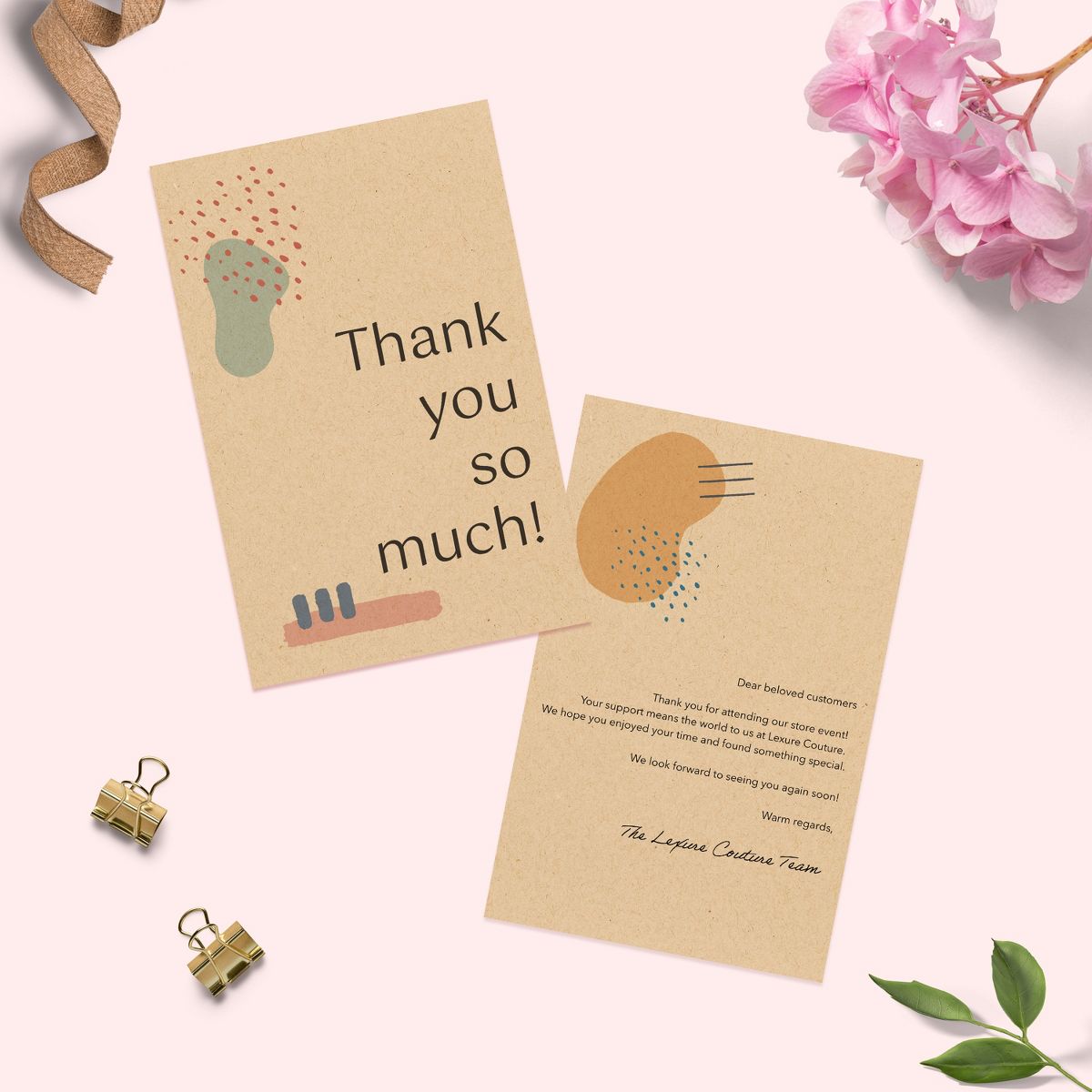 Avery 5-1/2" x 8-1/2" Rectangle, Kraft Brown Invitation Cards - thumbnail 4
