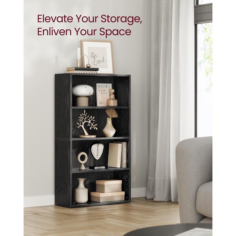VASAGLE Bookshelf, 23.6 Inches Wide, 4-Tier Open Bookcase with Adjustable Storage Shelves, Floor Standing Unit, 3 of 9