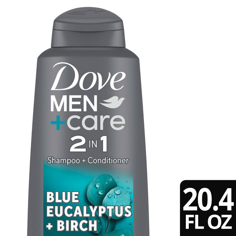 Dove Men+Care 2-in-1 Shampoo and Conditioner Blue Eucalyptus - 20.4 fl oz, 1 of 8