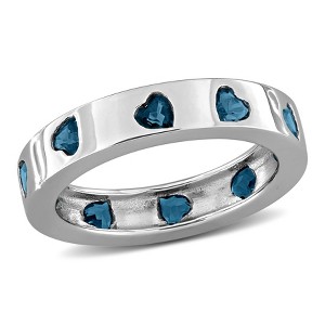 EVERLY JEWELRY | Sterling Silver 2 CT TGW London Blue Topaz Fashion Ring - 1 of 4