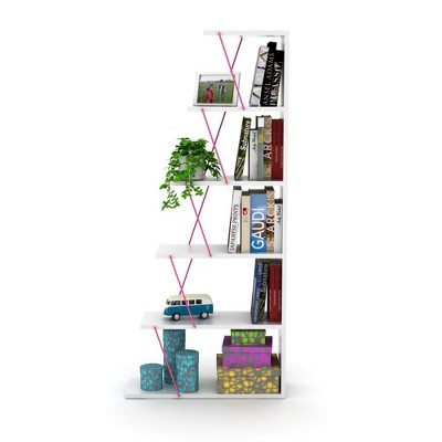 NicBex 57" Tall Modern Bookshelf with Open Shelves,5-Tier Ladder Bookshelf Organizers,Sturdy Display Rack for Living Room,Office