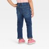 Toddler Girls' Skinny Dark Rip Repair Jeggings - Cat & Jack™ Dark Blue - 2 of 3