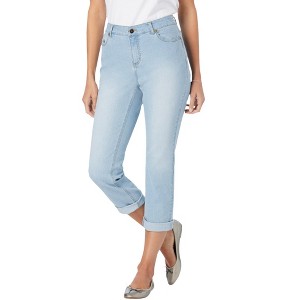 Woman Within Plus Size Tall Girlfriend Stretch Denim Jean - 1 of 4