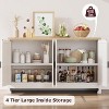Buffet with 4-door shelf storage cabinet for dining room, kitchen, living room - 2 of 4
