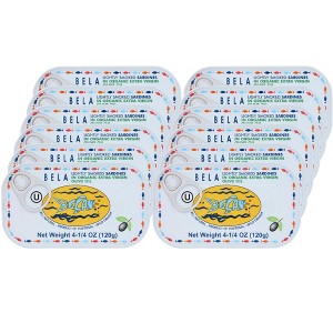 Bela Lightly Smoked Sardines in Organic Extra Virgin Olive Oil - Case of 12/4.25 oz - 1 of 4