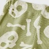 Baby 2pc Halloween Skull & Bones T-Shirt & Bloomer Set - Cat & Jack™ Green - 4 of 4