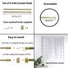 Evideco French Home Goods Adjustable Cafe Curtain Rods and 4 Adhesives for Lightweight Voile Curtains - Easy Installation - 2 of 4