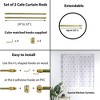 Evideco French Home Goods Adjustable Cafe Curtain Rods and 4 Adhesives for Lightweight Voile Curtains - Easy Installation - image 2 of 4