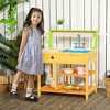 Outsunny Mud Kitchen, Outdoor Kitchen Playset for Kids with Realistic Play Kitchen Toys, Faucet and Sink, Storage Shelves for Ages 3-8 Years Old - 3 of 4