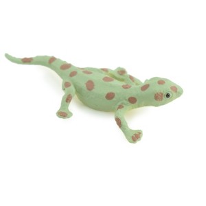 Spotted Gecko, Lizard, Rubber Reptile, Hand Painted, Educational, Realistic, Model, Replica, Toys, Kids, Gift,   2 1/2 Inches.    WR46 B197 - 1 of 4