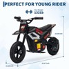 24V Electric Dirt Bike, 350w Kids Motorcycle, 13.67 Mph, Ride on Motorcycle with Rear Wheel Suspension, 12 Miles Range, Grip Throttle, Music - 3 of 4