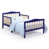 Infurnic Beds, Toddler Single Bed with Safety Guardrails and Headboard, Low To Floor Design for Toddler Children, Blue, 70"*36"*27" - 3 of 4