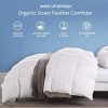 APSMILE Twin Size Feather Down Comforter All Season 100% Organic Cotton Duvet Insert Medium Warm Bed Comforter (68x90, White) - 2 of 4