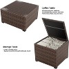 GustoWave 8-Piece Outdoor Patio Furniture Set with Coffee Table and Storage Stool with Cushions for Backyard, Garden, Poolside, Gray - 4 of 4