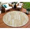 Gold Beige And Ivory Abstract Washable Indoor Outdoor Area Rug - 2 of 4