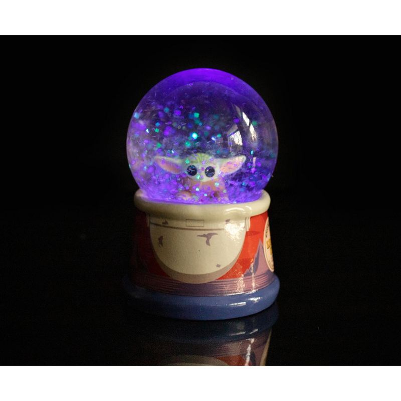 Silver Buffalo Star Wars: The Mandalorian The Child Hover Pod Light-Up Mini Snow Globe, 2 of 8