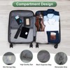 Karl Home Carry on ABS&PC 20 Inch Luggage with Front Compartment Double Spinner Wheels TSA LockBlue Green - 3 of 4