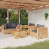 vidaXL Solid Teak Wood 5-Piece Patio Lounge Set with Dark Gray Cushions - Versatile Layout & Comfort for Your Garden, Terrace or Outdoor Space - 2 of 4