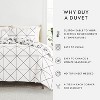 Modern Geometrics & Thatch Pattern 3PC Duvet Cover & Shams Set, Ultra Soft, Easy Care - Becky Cameron - 4 of 4